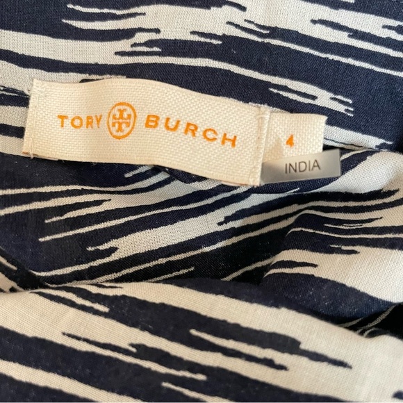 Tory Burch Navy Space Dye with Mirror Embellishement Tunic Size 4 - Picture 9 of 11